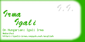 irma igali business card